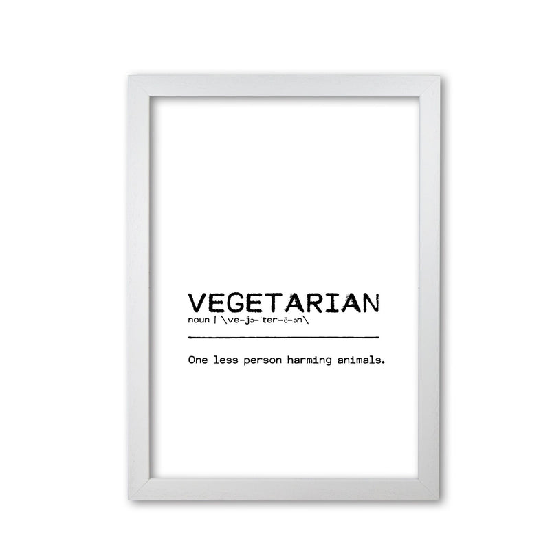 Vegetarian person definition quote fine art print by orara studio