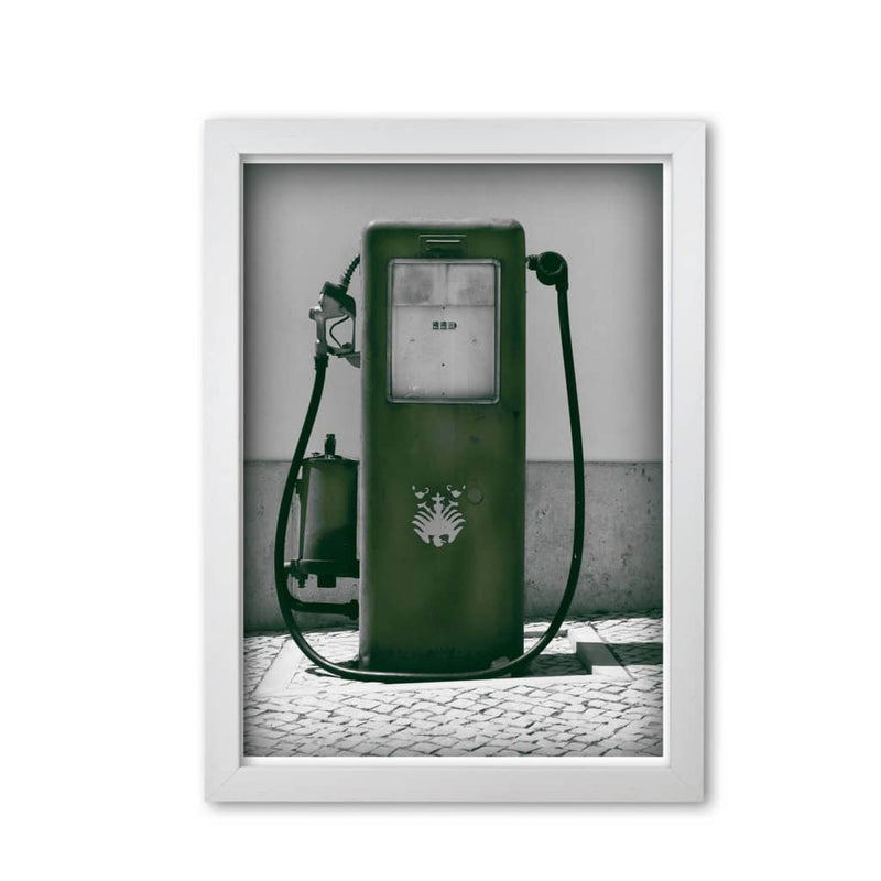 Vintage green gas pump modern fine art print