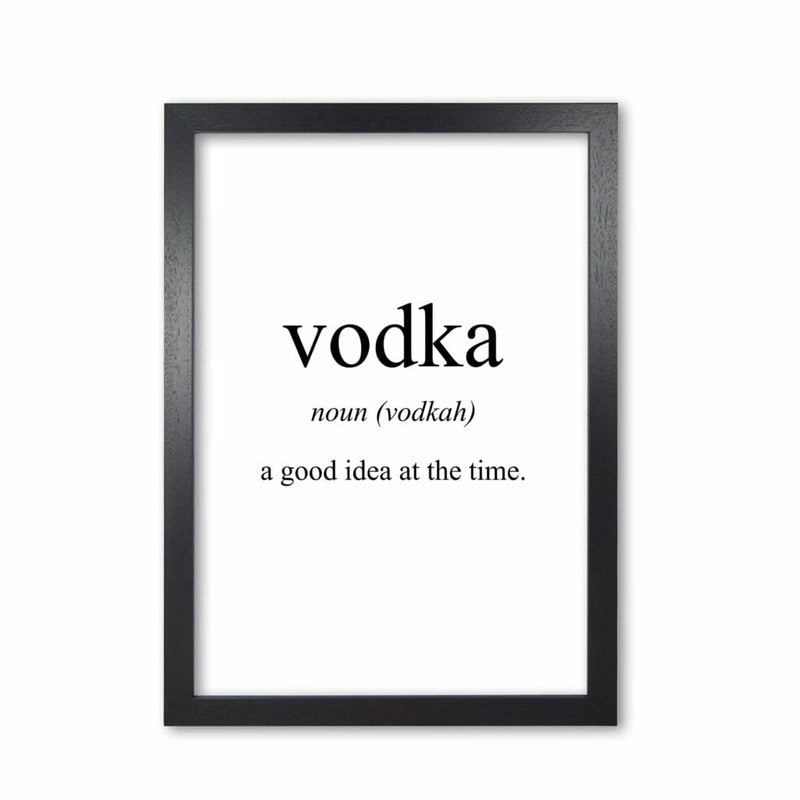 Vodka modern fine art print, framed kitchen wall art