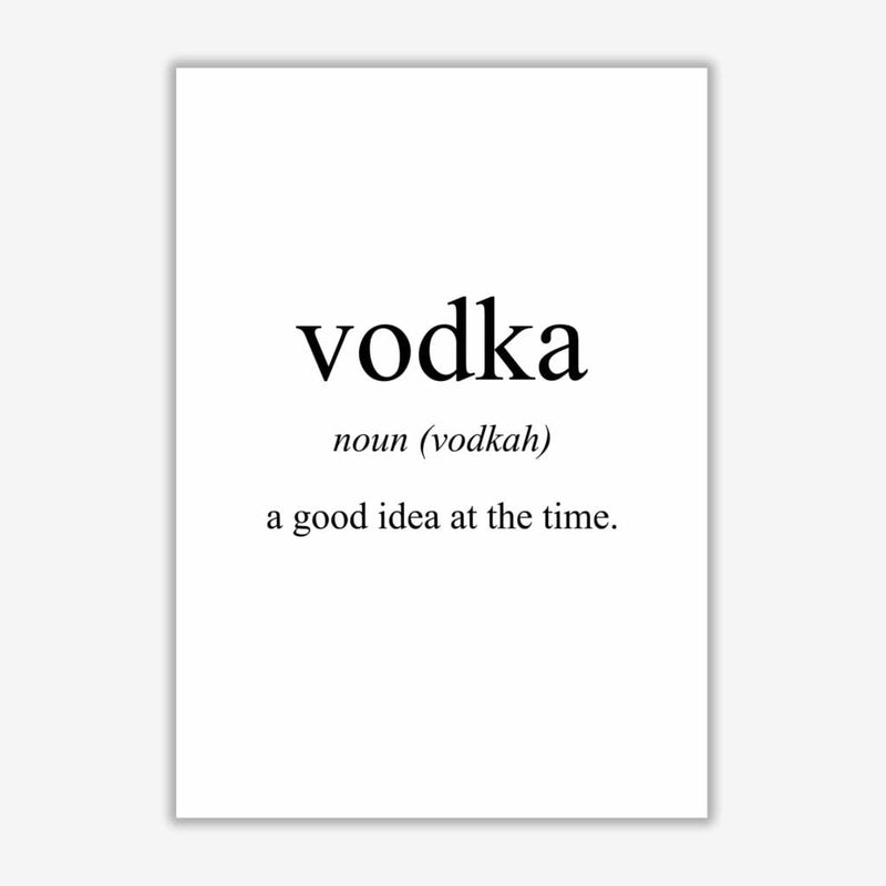 Vodka modern fine art print, framed kitchen wall art