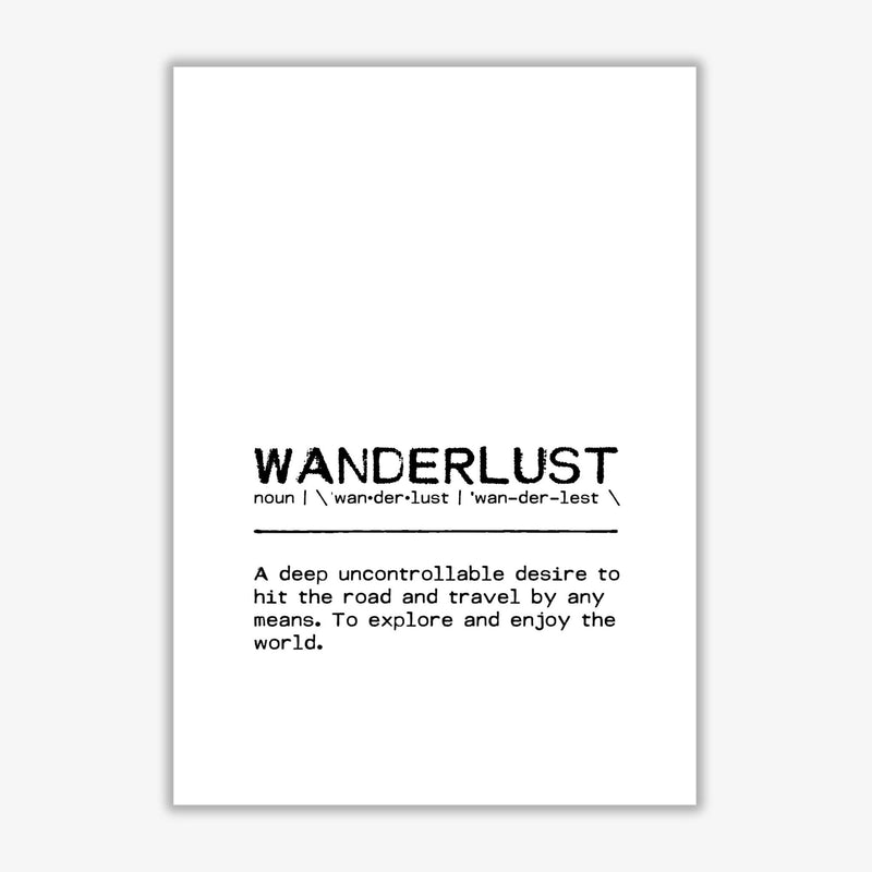 Wanderlust desire definition quote fine art print by orara studio