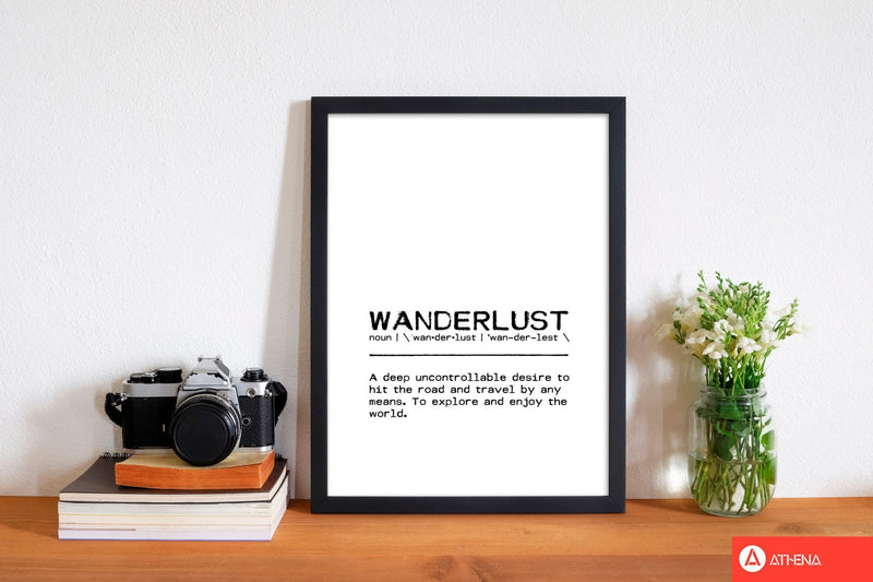 Wanderlust desire definition quote fine art print by orara studio