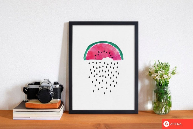 Watermelon rain fine art print by orara studio, framed kitchen wall art
