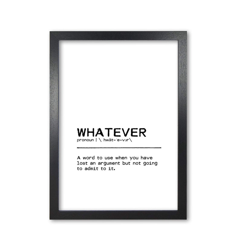 Whatever lost definition quote fine art print by orara studio