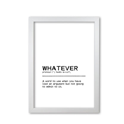 Whatever lost definition quote fine art print by orara studio