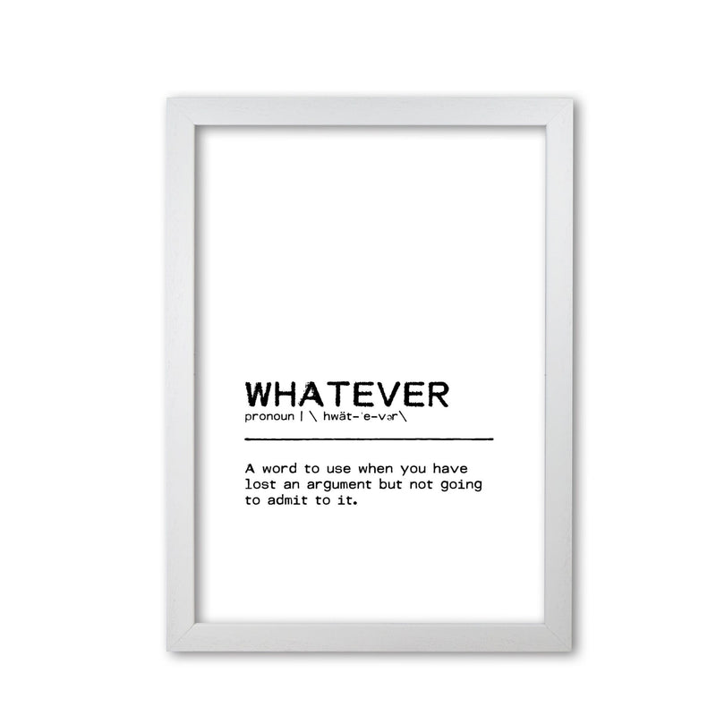 Whatever lost definition quote fine art print by orara studio