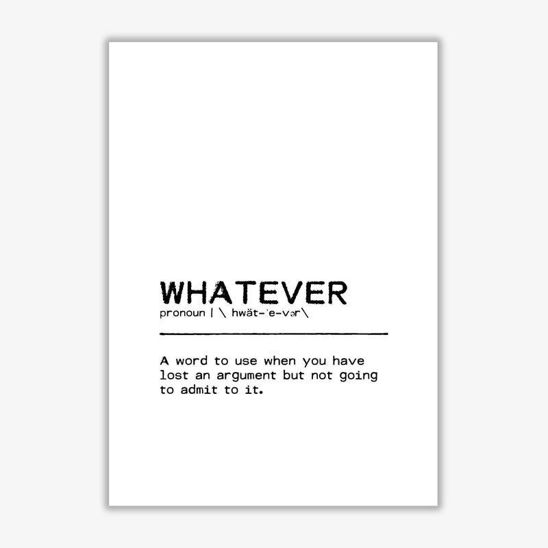 Whatever lost definition quote fine art print by orara studio