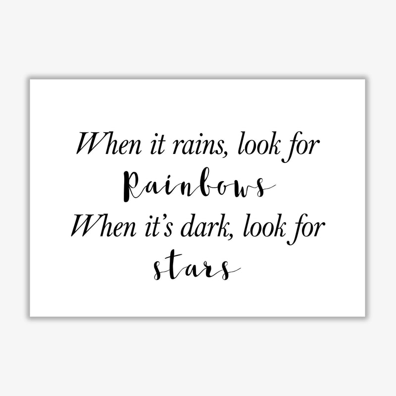 When it rains look for rainbows modern fine art print