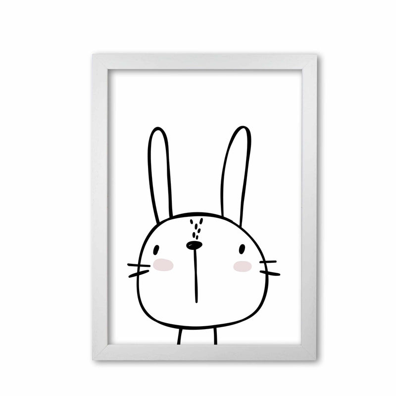White bunny modern fine art print