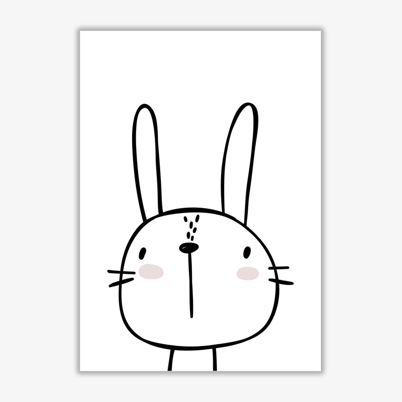 White bunny modern fine art print