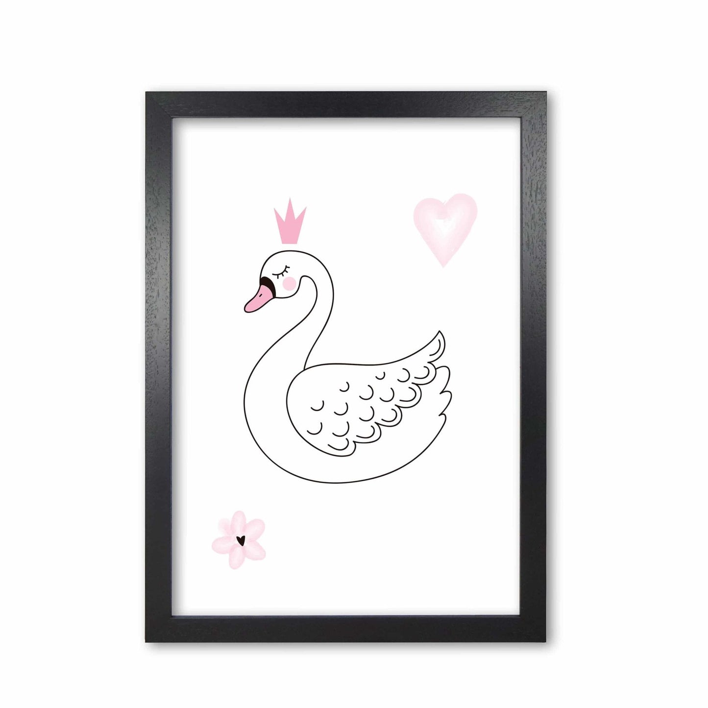 White swan modern fine art print