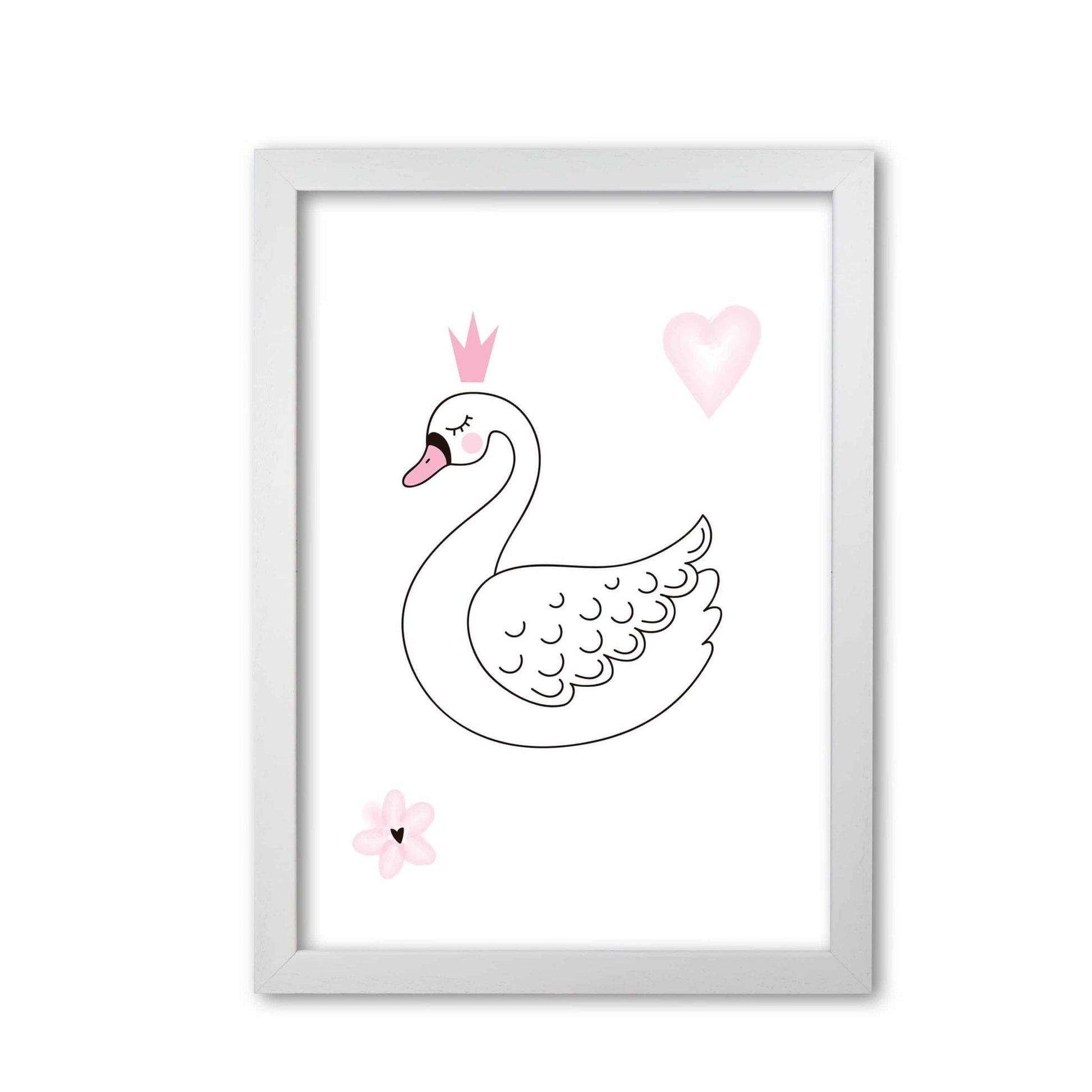 White swan modern fine art print