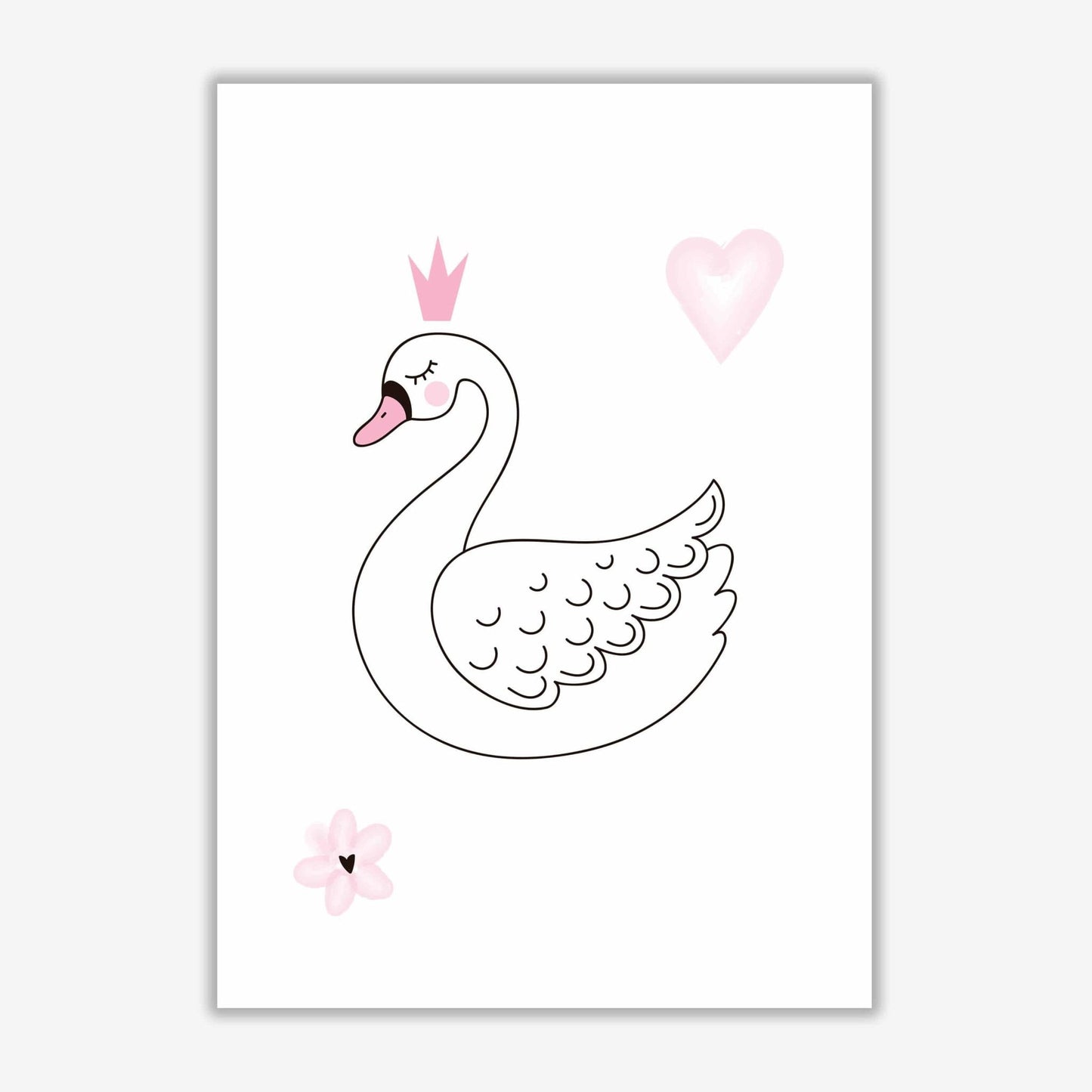White swan modern fine art print