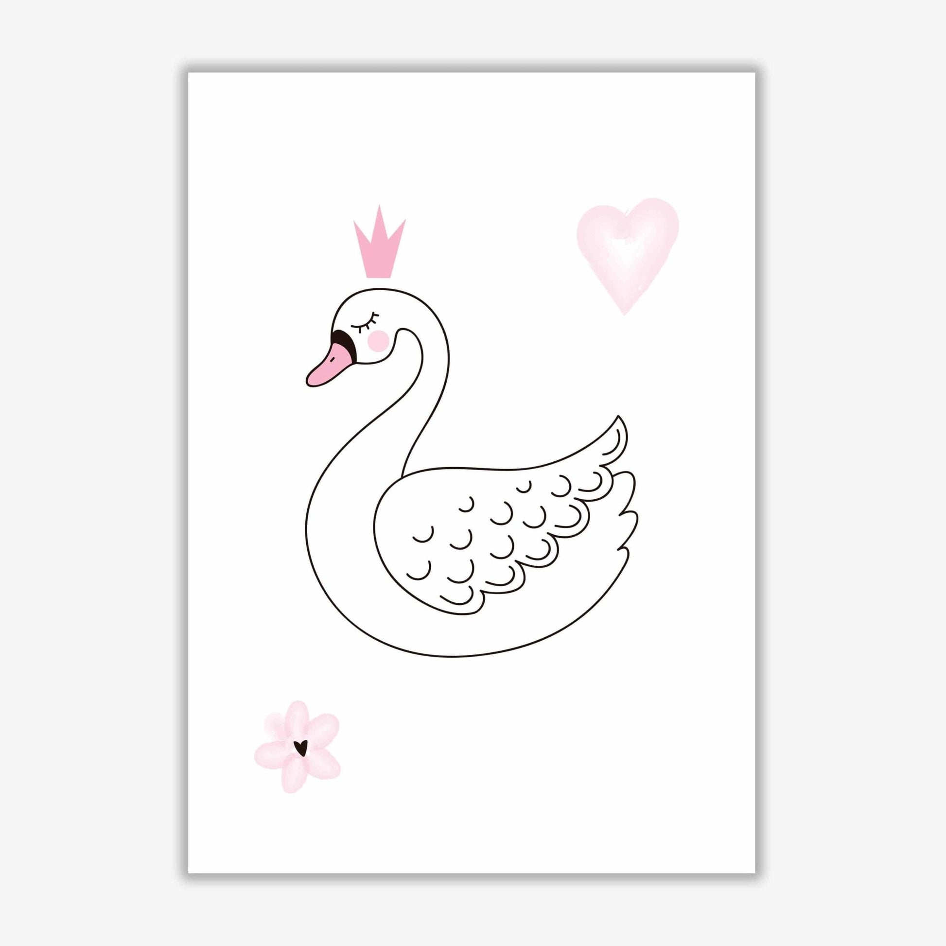 White swan modern fine art print