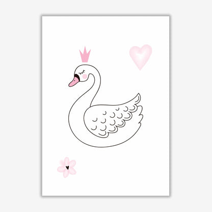 White swan modern fine art print