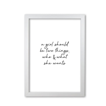Who &#038; what she quote fine art print by orara studio