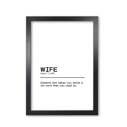 Wife smile definition quote fine art print by orara studio