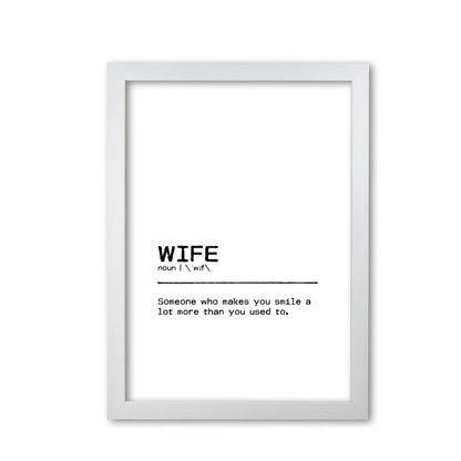 Wife smile definition quote fine art print by orara studio