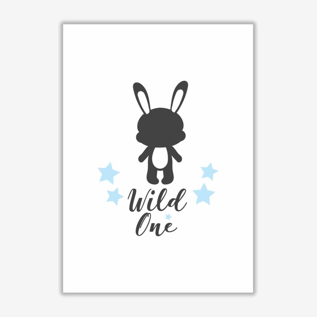 Wild one modern fine art print, framed childrens nursey wall art poster