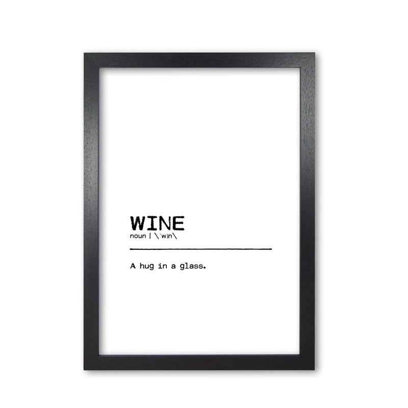 Wine hug definition quote fine art print by orara studio