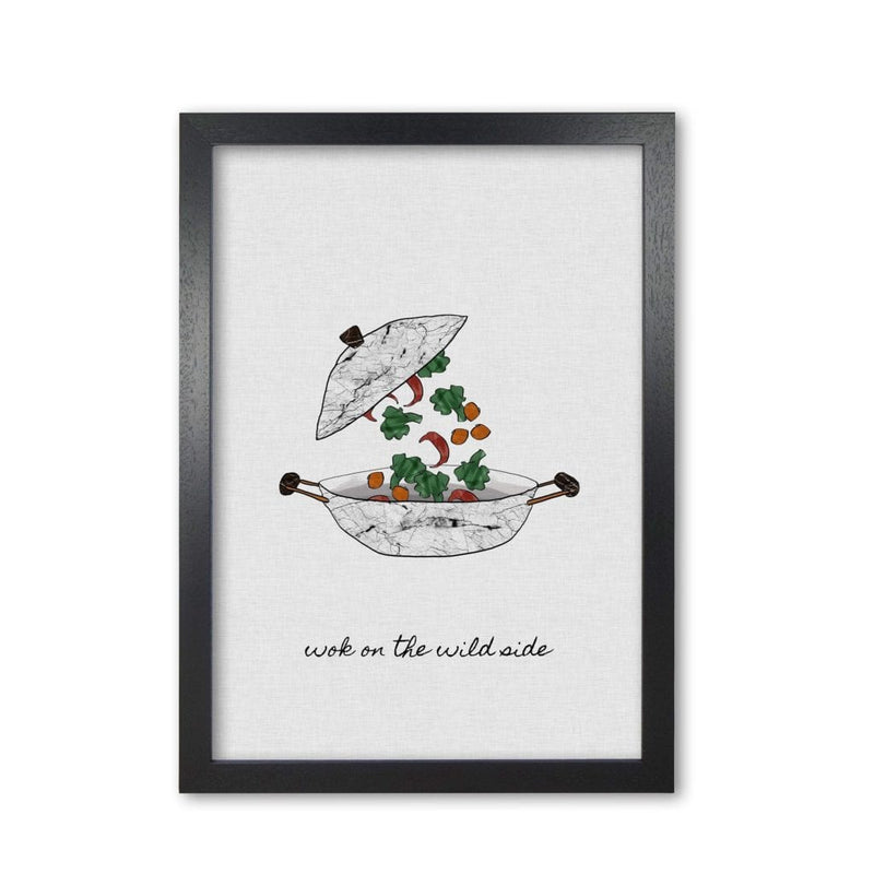 Wok on the wild side fine art print by orara studio, framed kitchen wall art