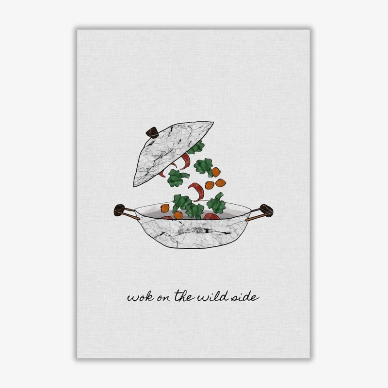 Wok on the wild side fine art print by orara studio, framed kitchen wall art