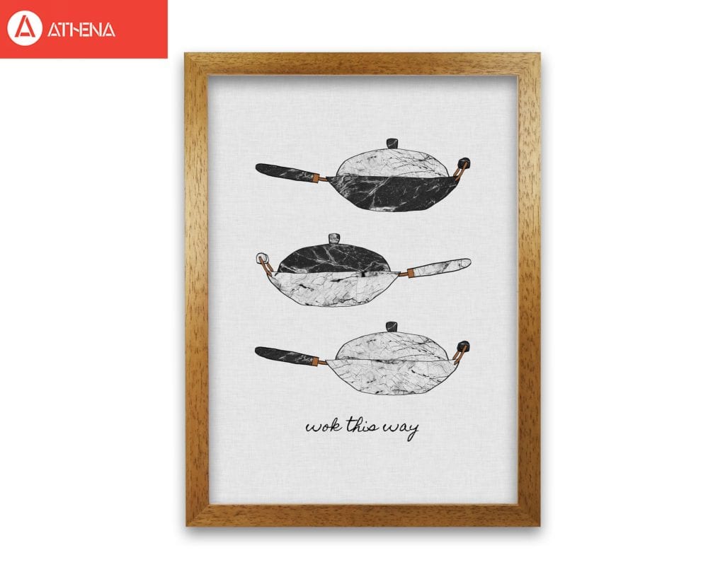 Wok this way fine art print by orara studio, framed kitchen wall art
