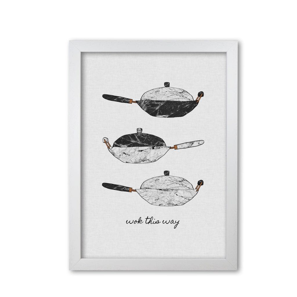 Wok this way fine art print by orara studio, framed kitchen wall art