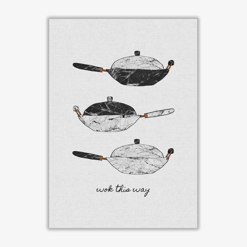 Wok this way fine art print by orara studio, framed kitchen wall art