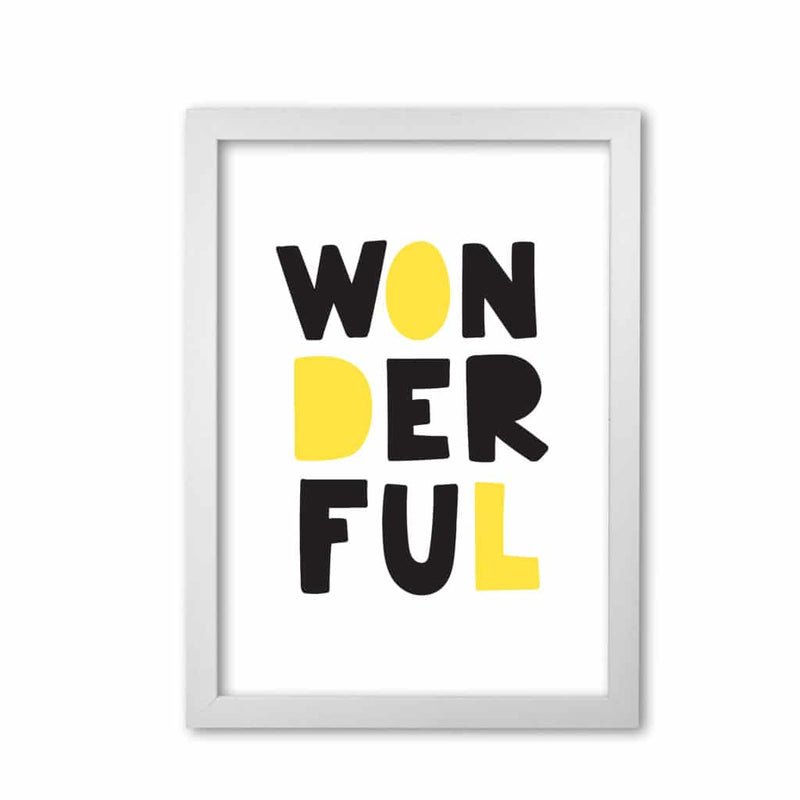 Wonderful black and yellow modern fine art print, framed childrens nursey wall art poster