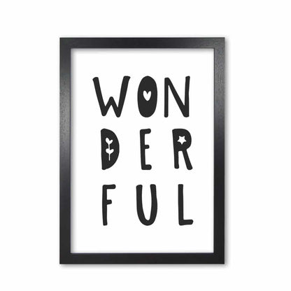 Wonderful black modern fine art print, framed childrens nursey wall art poster