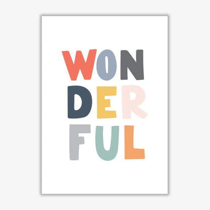 Wonderful colour modern fine art print, framed childrens nursey wall art poster