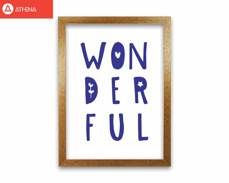 Wonderful navy modern fine art print, framed childrens nursey wall art poster