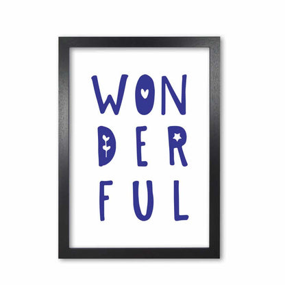 Wonderful navy modern fine art print, framed childrens nursey wall art poster