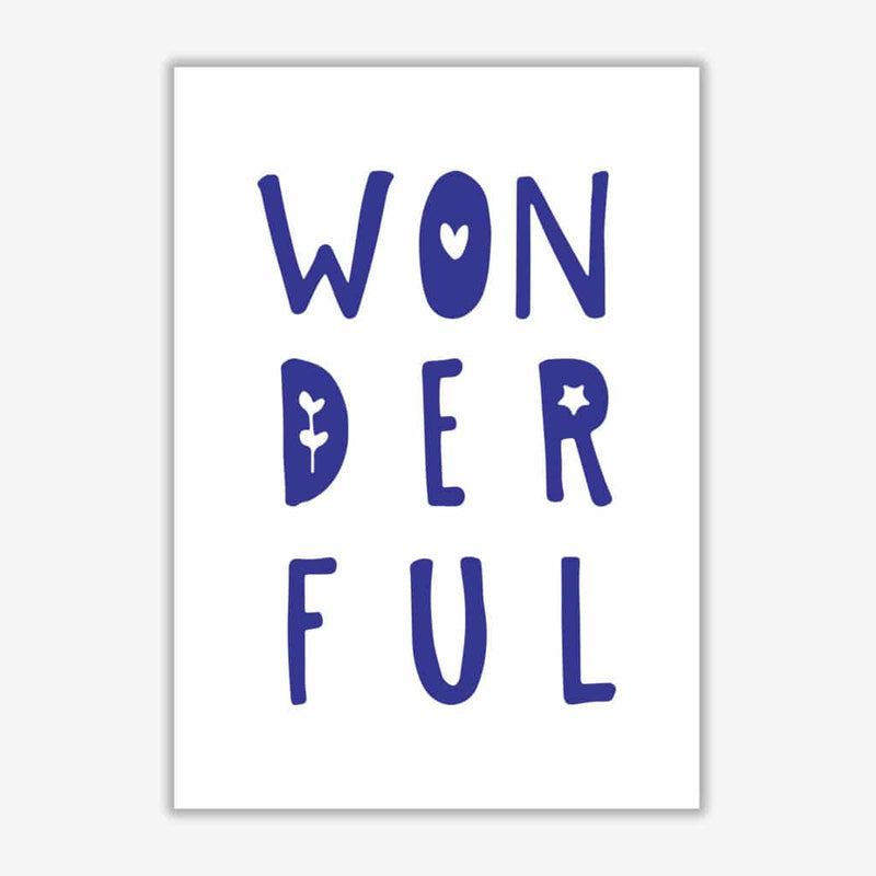 Wonderful navy modern fine art print, framed childrens nursey wall art poster