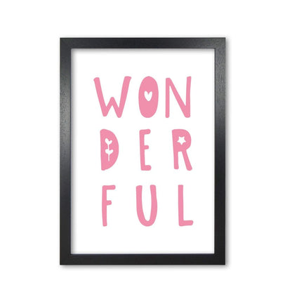 Wonderful pink modern fine art print, framed childrens nursey wall art poster