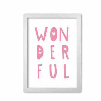 Wonderful pink modern fine art print, framed childrens nursey wall art poster