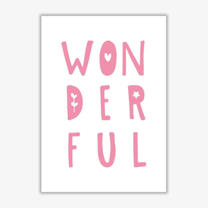 Wonderful pink modern fine art print, framed childrens nursey wall art poster