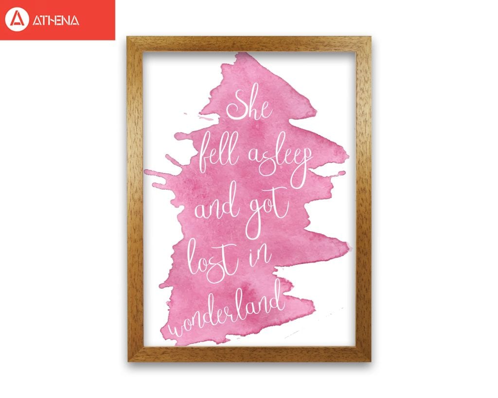 Wonderland pink watercolour modern fine art print