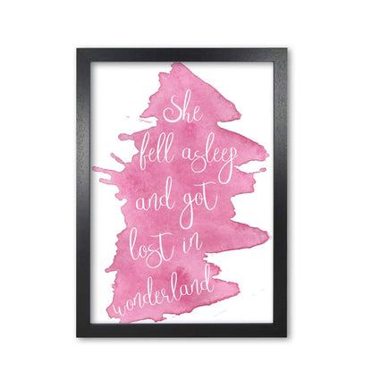 Wonderland pink watercolour modern fine art print