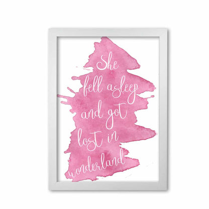 Wonderland pink watercolour modern fine art print
