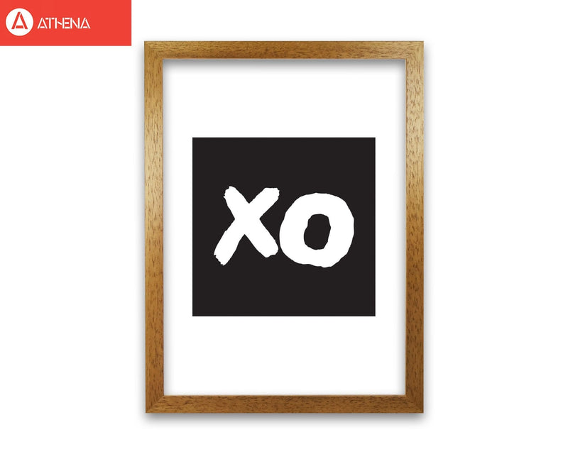 Xo black square modern fine art print