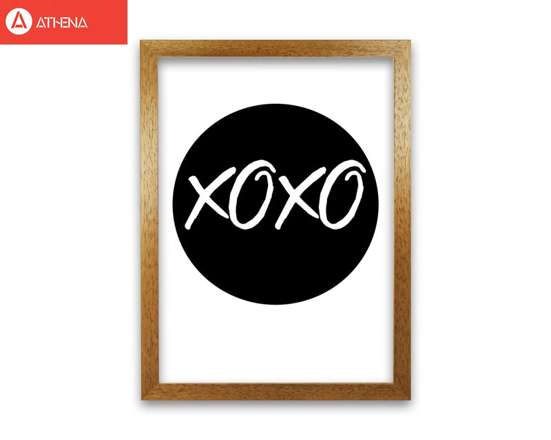 Xoxo black circle modern fine art print
