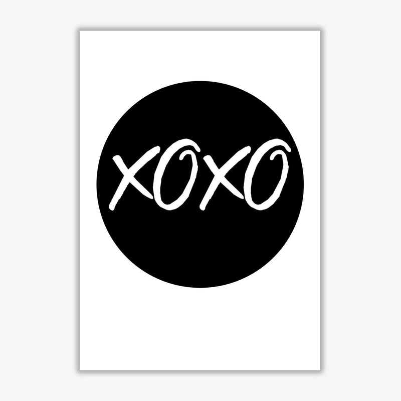 Xoxo black circle modern fine art print