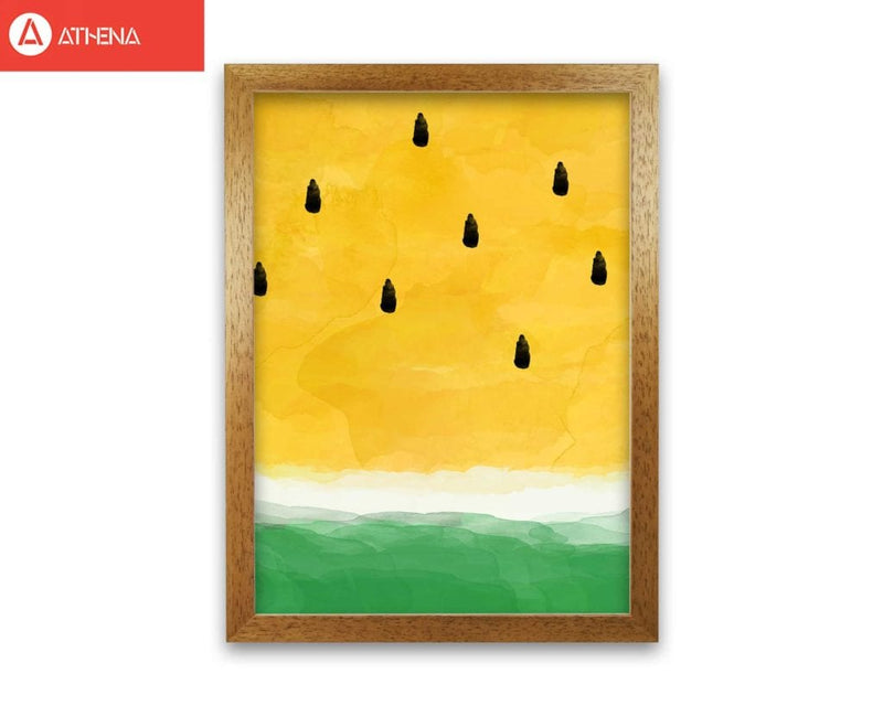 Yellow watermelon fine art print by orara studio, framed kitchen wall art