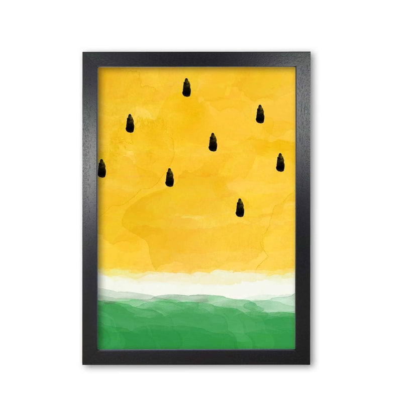 Yellow watermelon fine art print by orara studio, framed kitchen wall art