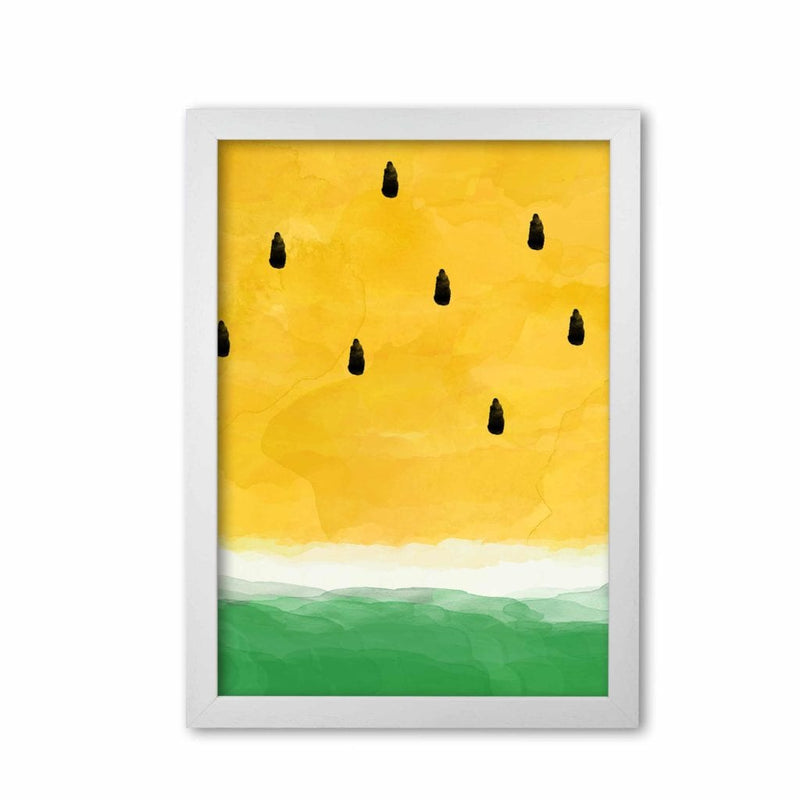 Yellow watermelon fine art print by orara studio, framed kitchen wall art