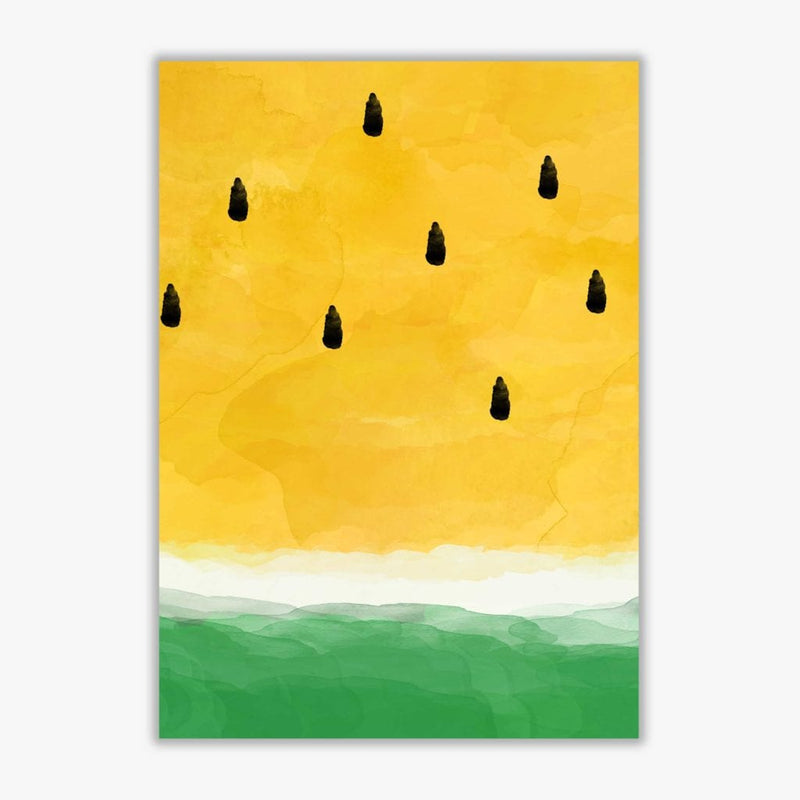 Yellow watermelon fine art print by orara studio, framed kitchen wall art