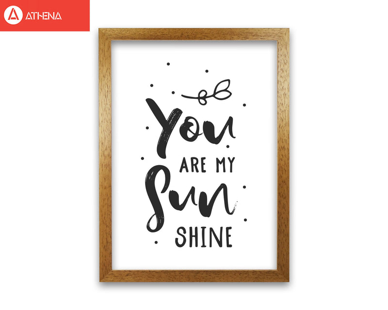 You are my sunshine black modern fine art print