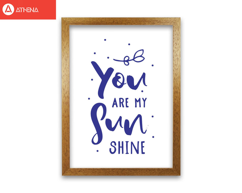 You are my sunshine navy modern fine art print